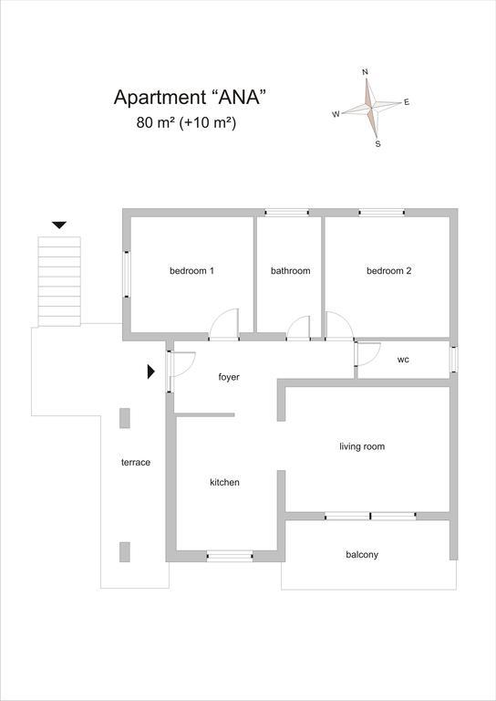 Ana Apartment Рабац Стая снимка